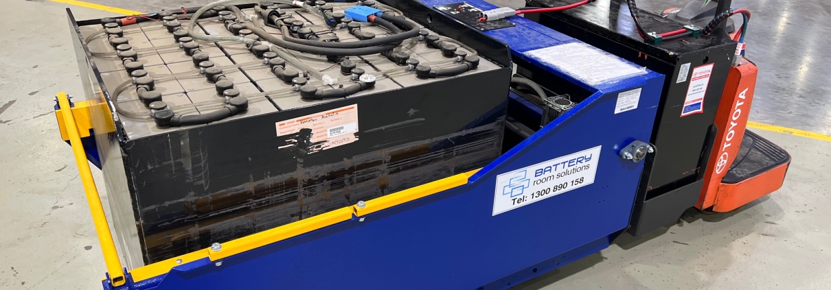 Battery Transfer Cart Shifter Forklift Material Handling Battery Room