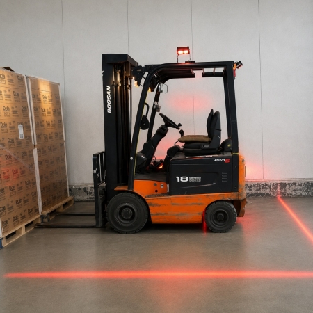 Forklift Safety Zone Pedestrian Red LED Warning Light (11) Forklift Safety Zone Pedestrian Red LED Warning Light (11)