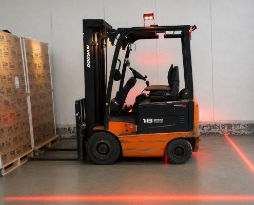 Forklift Safety Zone Pedestrian Red LED Warning Light (11) Forklift Safety Zone Pedestrian Red LED Warning Light (11)