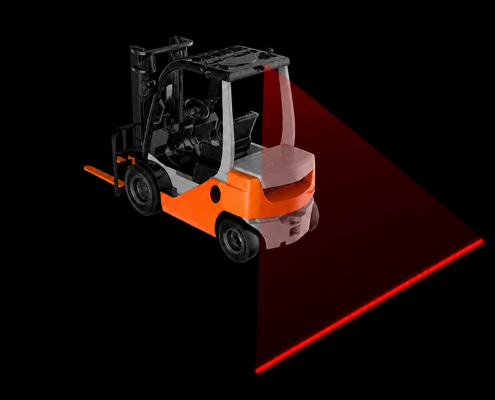 Single Forklift Safety Zone Red LED Pedestrian Warning Lights Australia Single Forklift Safety Zone Red LED Pedestrian Warning Lights Australia
