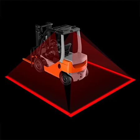 Triple Forklift Safety Zone Pedestrian Red LED Warning Light