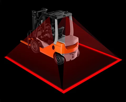 Triple Forklift Safety Zone Pedestrian Red LED Warning Light Triple Forklift Safety Zone Pedestrian Red LED Warning Light